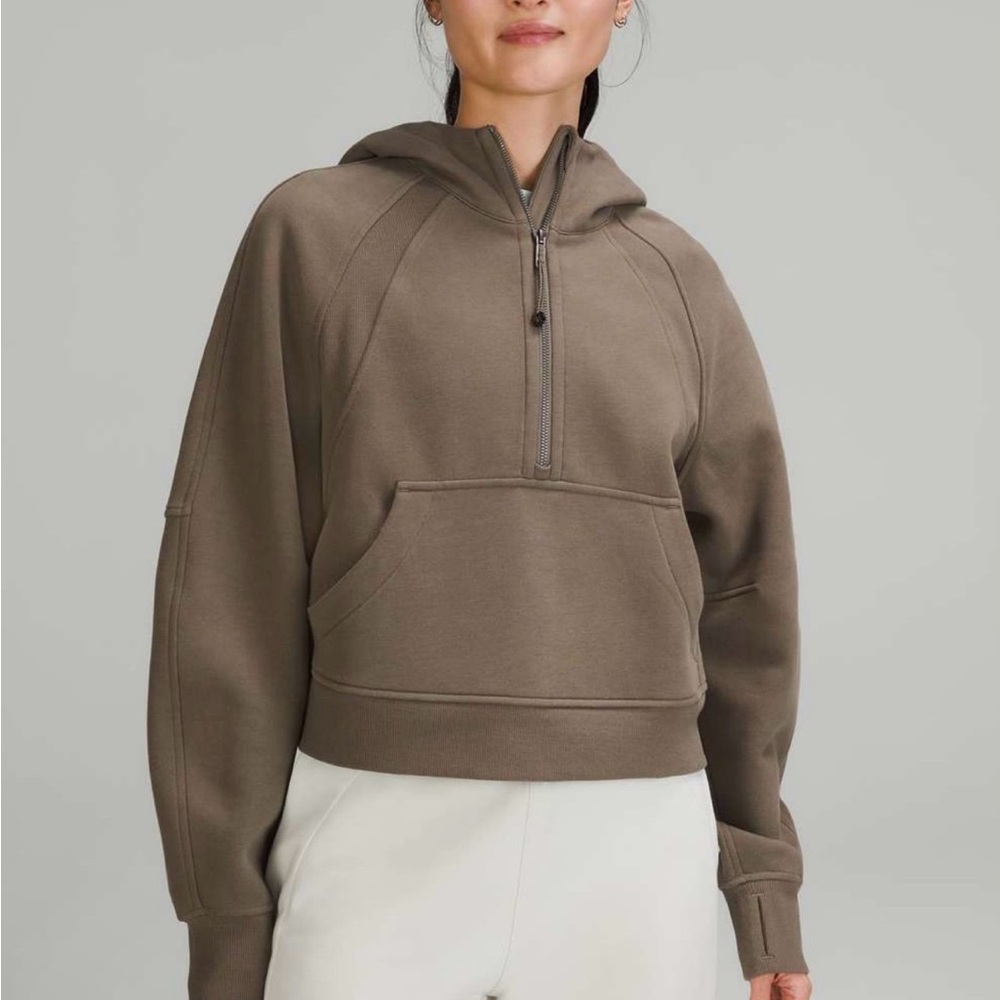 Lululemon oversized scuba half zip in nomad